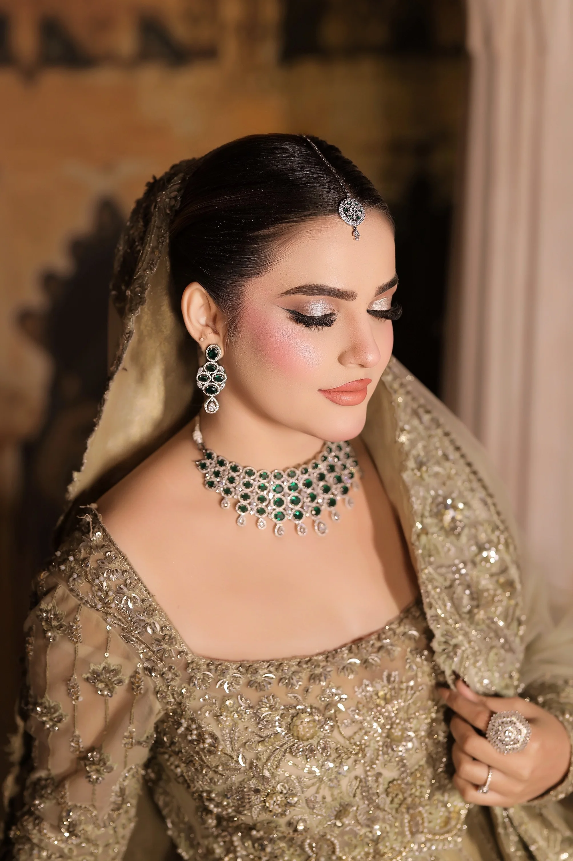 Bridal portrait featured on the Sana Aijaz Studio website built by MJ Enterprise Solutions.